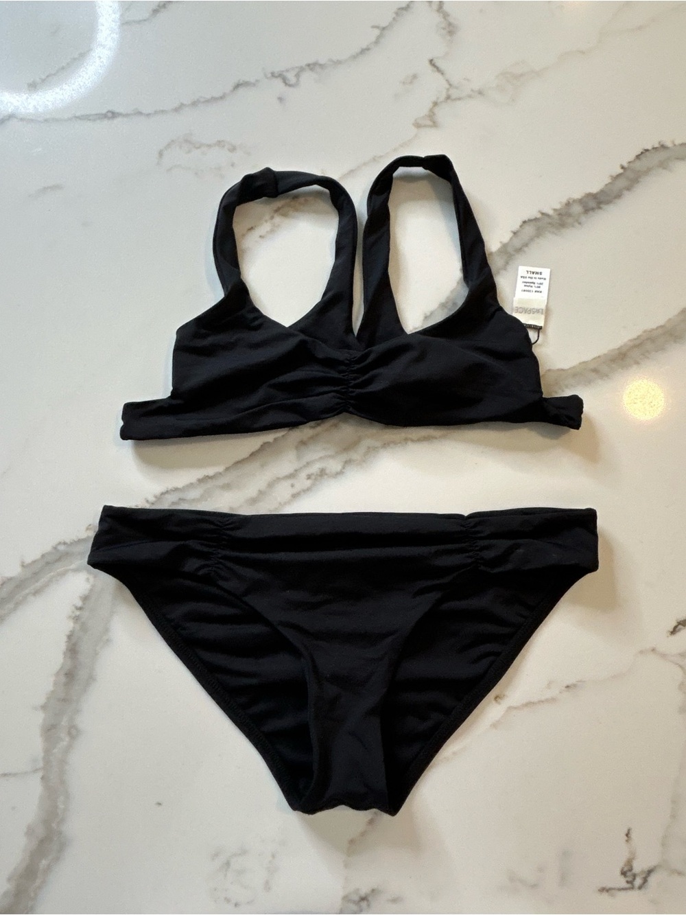 L*space Black Two-Piece Bikini Set S/M